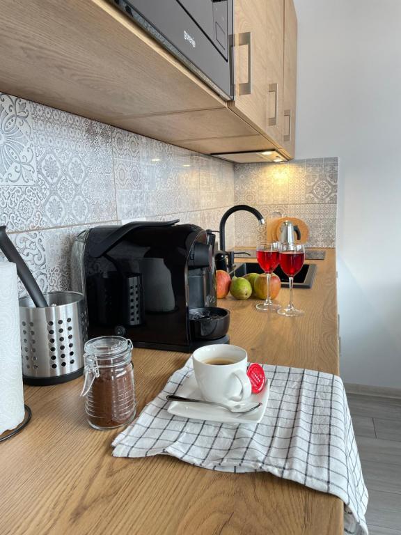Kuchyňa alebo kuchynka v ubytovaní BalticSea Apartamenty