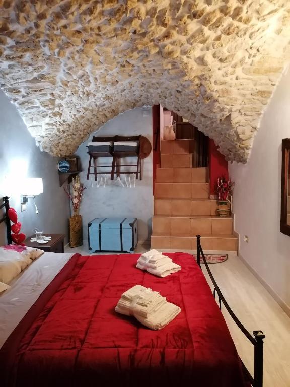 Postel nebo postele na pokoji v ubytování Antica Dimora del Drengot