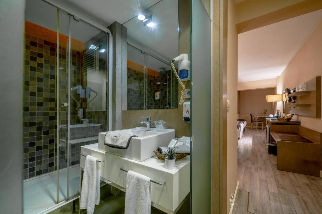 Koupelna v ubytování The New Hotel Zeybek