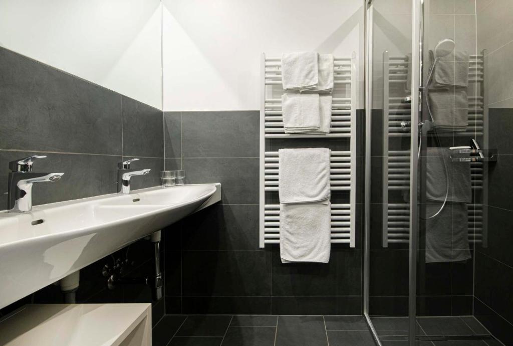 Koupelna v ubytování Apartpension Kappacher
