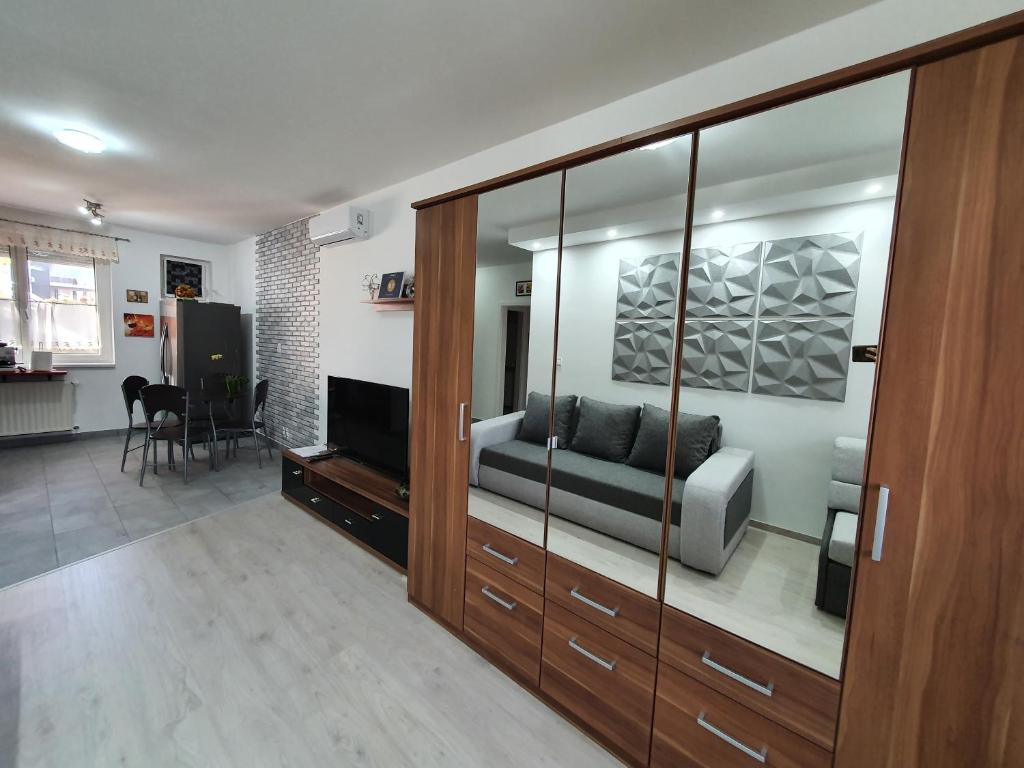 Posezení v ubytování Fischer Apartman