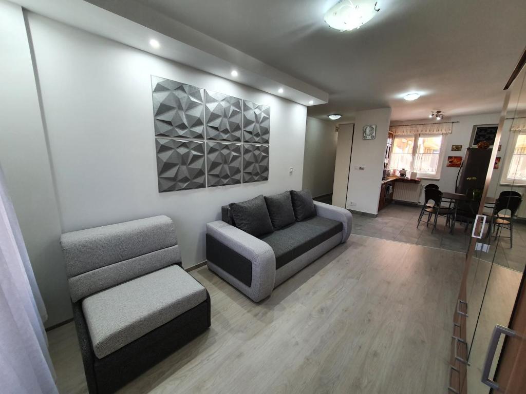 Posezení v ubytování Fischer Apartman