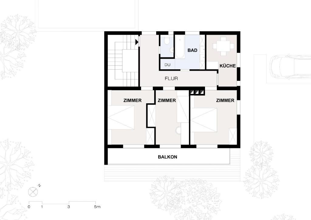 The floor plan of Ferienwohnung Werner