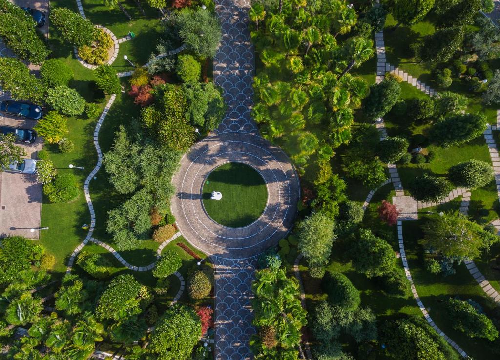 Pohľad z vtáčej perspektívy na ubytovanie Abano Grand Hotel