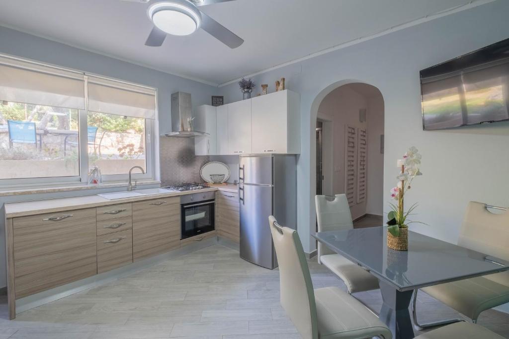 Kuchyň nebo kuchyňský kout v ubytování Apartmani Villa Mila