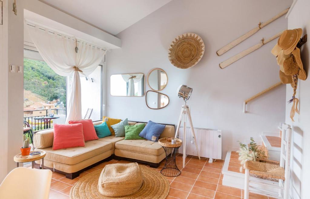 Posezení v ubytování Sol i Lluna Sa Riera sea duplex w parking