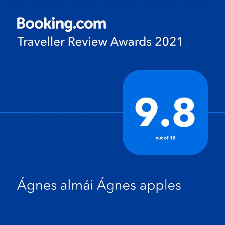 Certifikát, ocenenie alebo iný dokument vystavený v ubytovaní Ágnes almái Ágnes apples