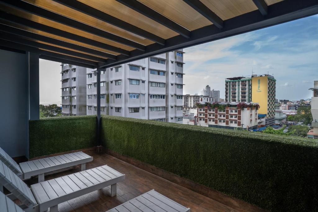 Balkón nebo terasa v ubytování Residencial & Hotel Palazzo