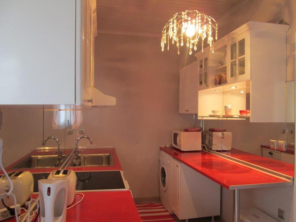 Kuchyň nebo kuchyňský kout v ubytování Pipitsa's Apartments