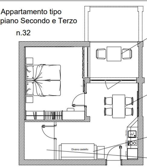 Plan piętra w obiekcie Residence Poggio Dei Pini