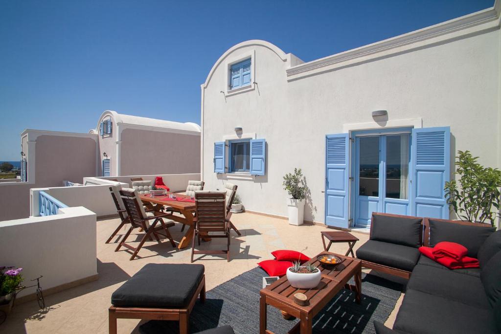Posezení v ubytování Sunrise Apartment Santorini