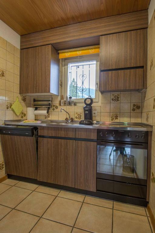 Kuchyň nebo kuchyňský kout v ubytování Chalet Falki
