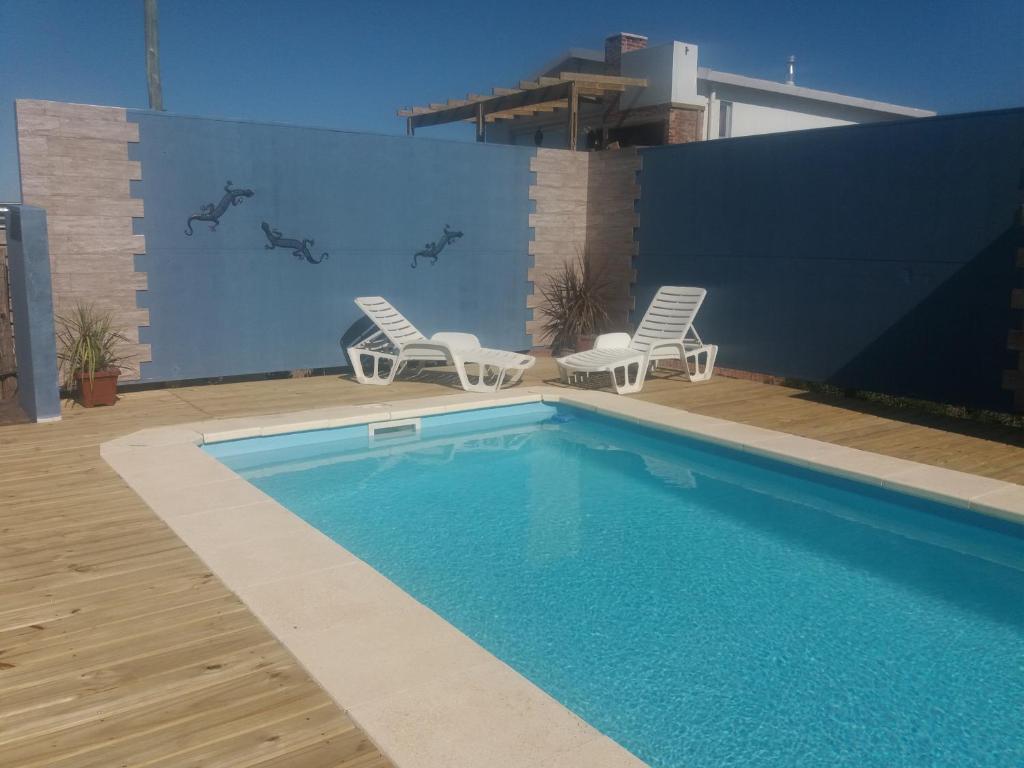 Bazén v ubytování Aroma de mar casas en alquiler vacacional con hermosa piscina nebo v jeho okolí