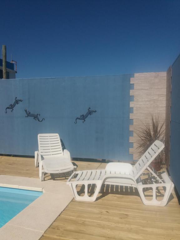 Bazén v ubytování Aroma de mar casas en alquiler vacacional con hermosa piscina nebo v jeho okolí