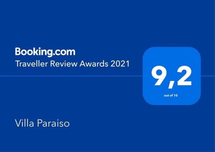 Certifikát, hodnocení, plakát nebo jiný dokument vystavený v ubytování Villa Paraiso