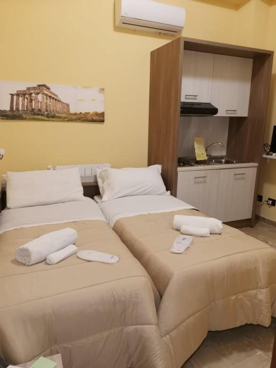 Posteľ alebo postele v izbe v ubytovaní Fratelli Clemente Spa and Hotel