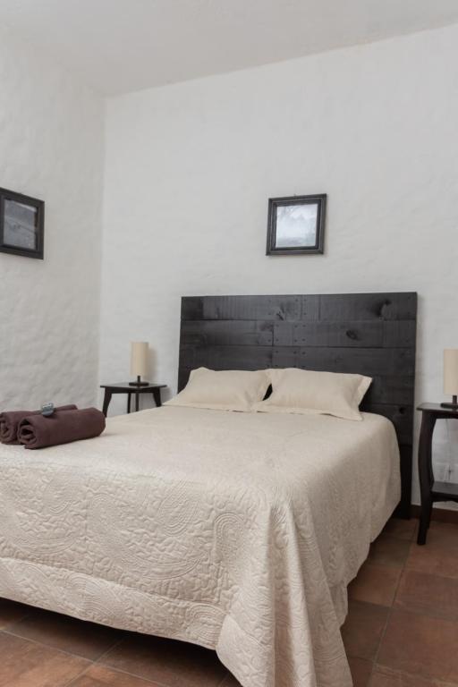 Letto o letti in una camera di Hostal Maria Tepozteca