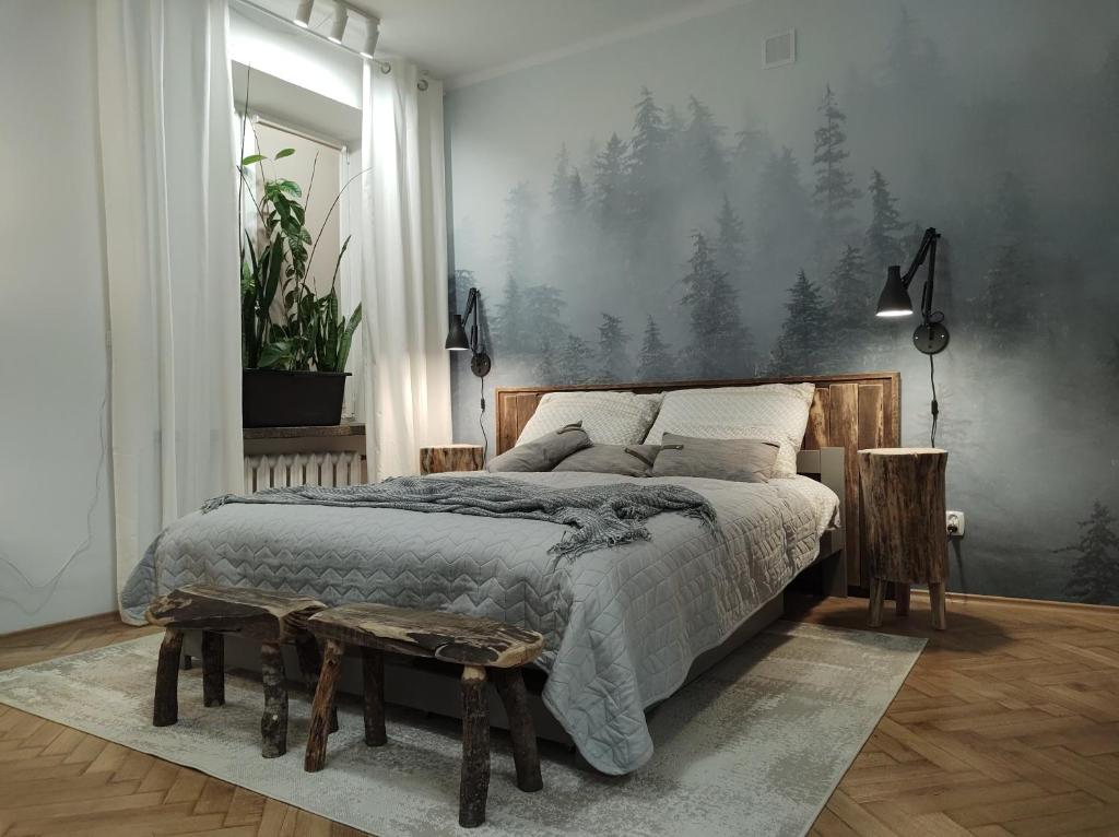 Posteľ alebo postele v izbe v ubytovaní Apartament - Zielone Podlasie