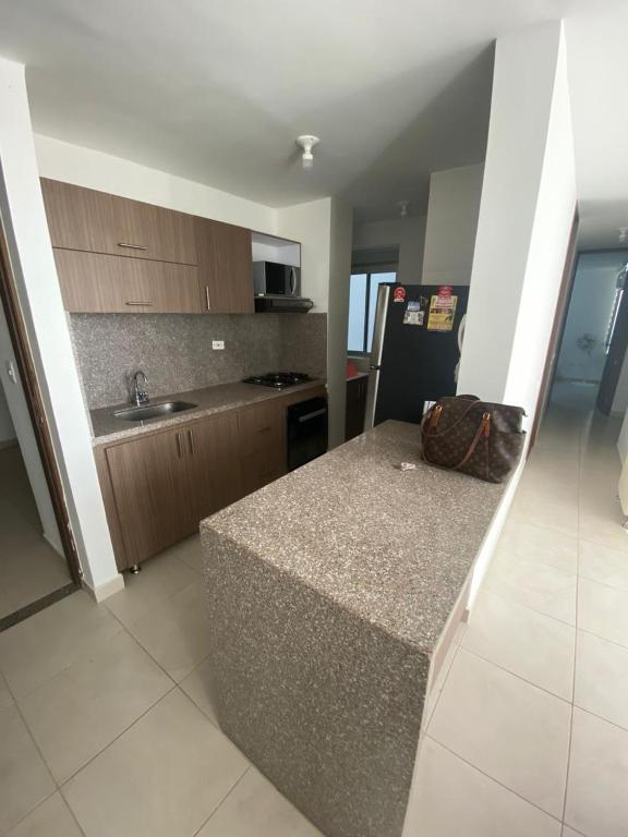 Kuchyň nebo kuchyňský kout v ubytování Torino Barranquilla- Miramar