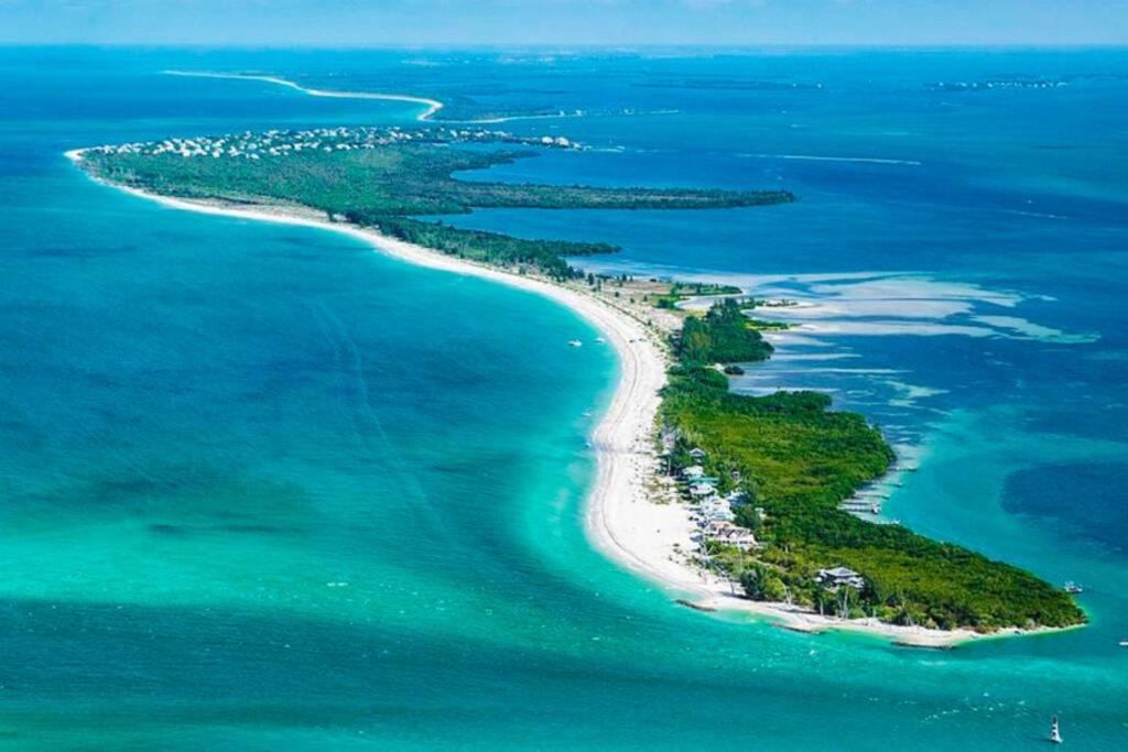 an aerial view of an island in the ocean at Endless Summer, North Captiva Island in North Captiva