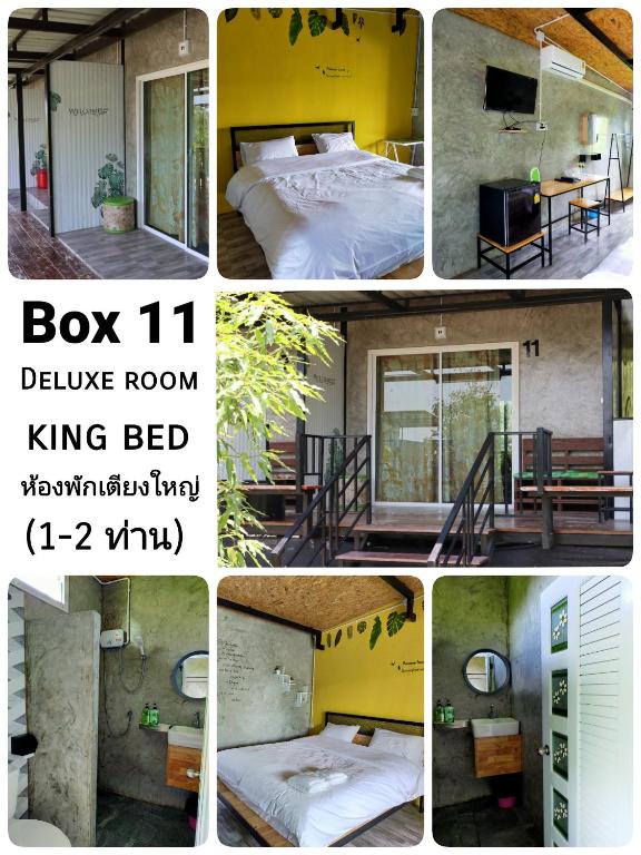 Postel nebo postele na pokoji v ubytování Smile Box Coffee & Resort