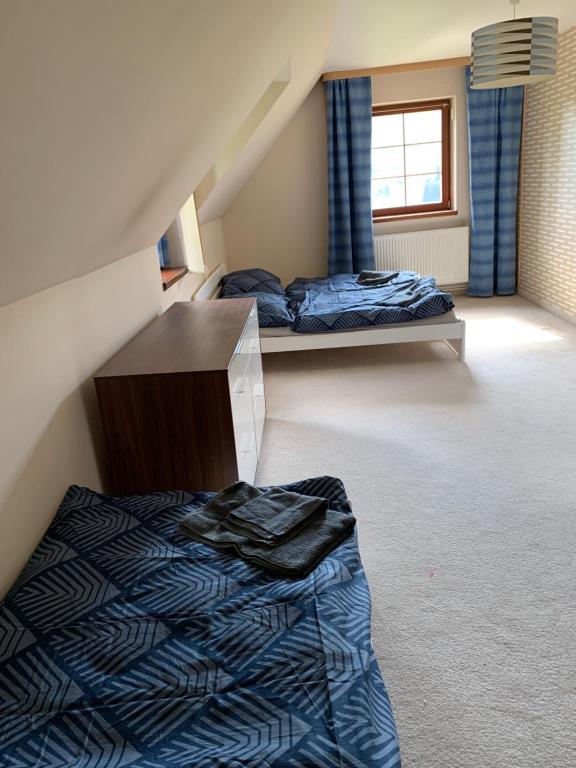 Postel nebo postele na pokoji v ubytování Chalet Jizerky