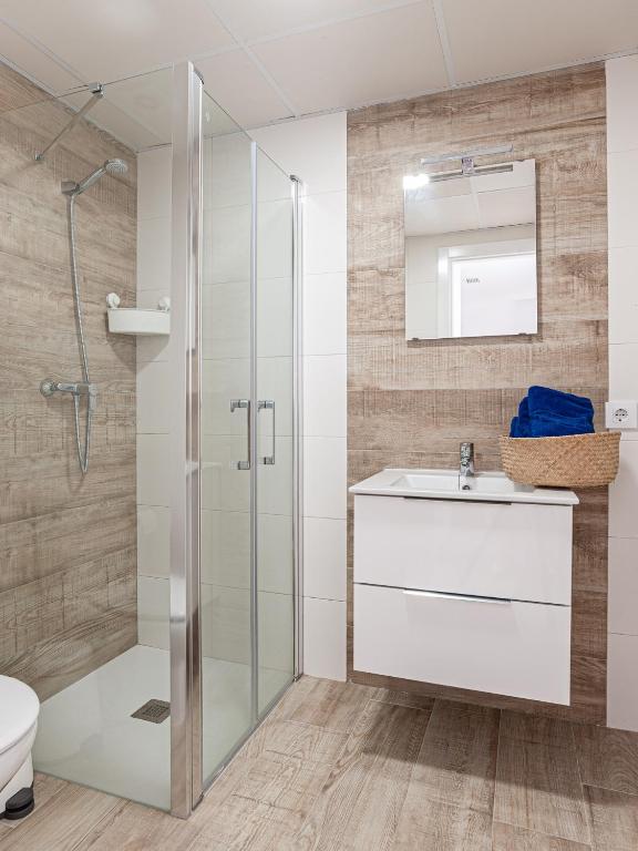 Kúpeľňa v ubytovaní Apartamentos Wamba