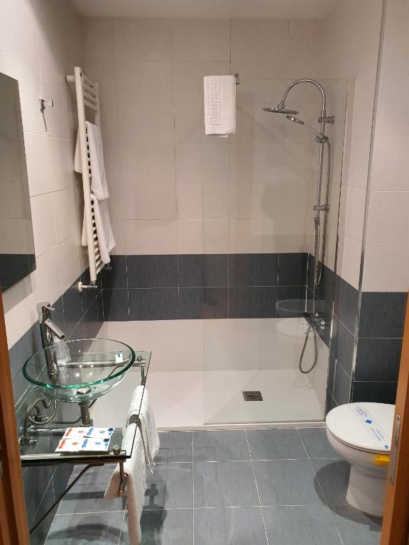 Koupelna v ubytování Hospedium Hotel Vittoria Colonna