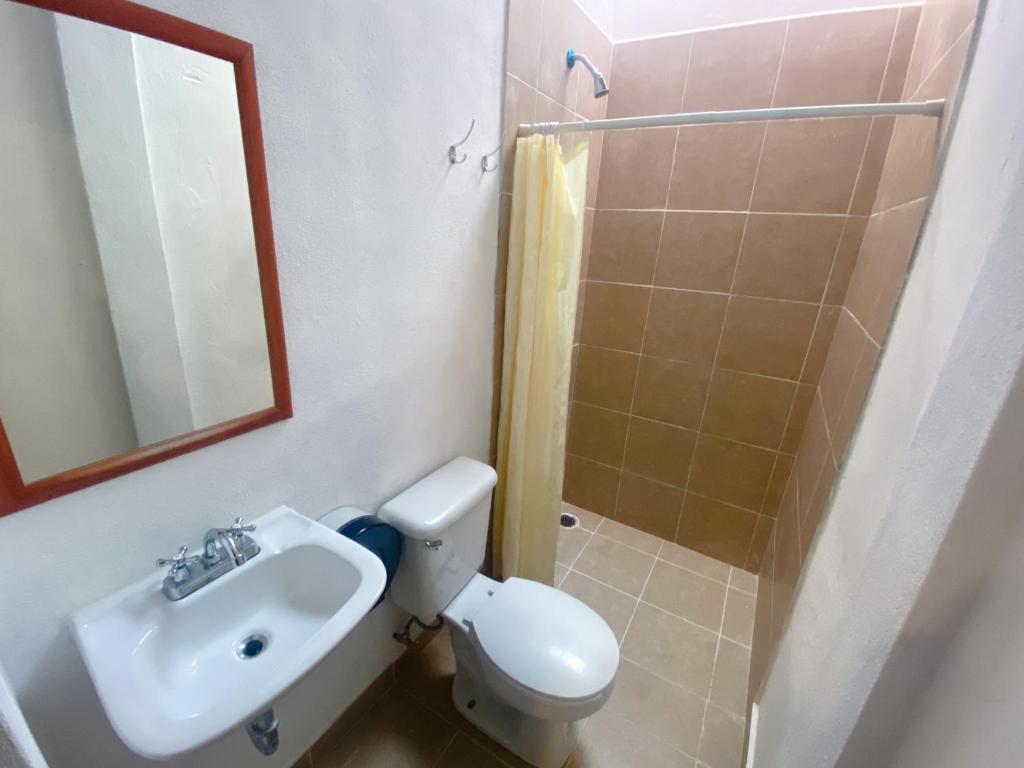 Koupelna v ubytování Hostel Inn