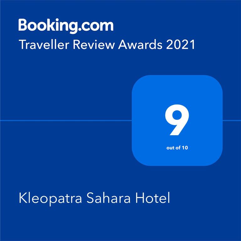 Certifikát, hodnocení, plakát nebo jiný dokument vystavený v ubytování Kleopatra Sahara Hotel