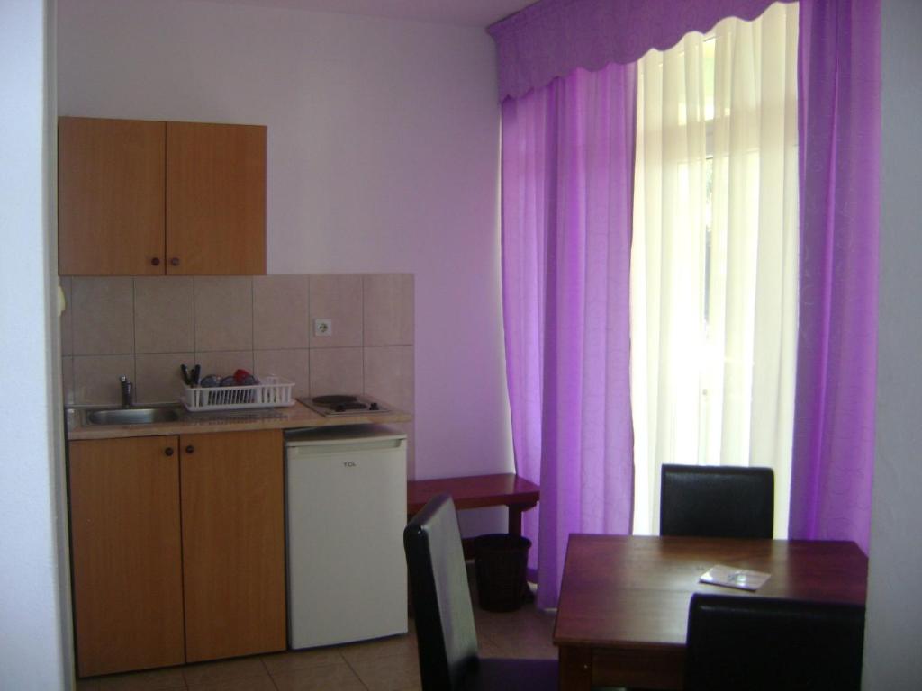 Kuchyň nebo kuchyňský kout v ubytování Arabela Apartments