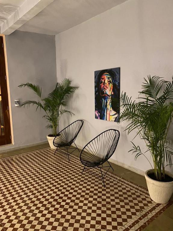 Zona d'estar a Hotelito YUM KAAX