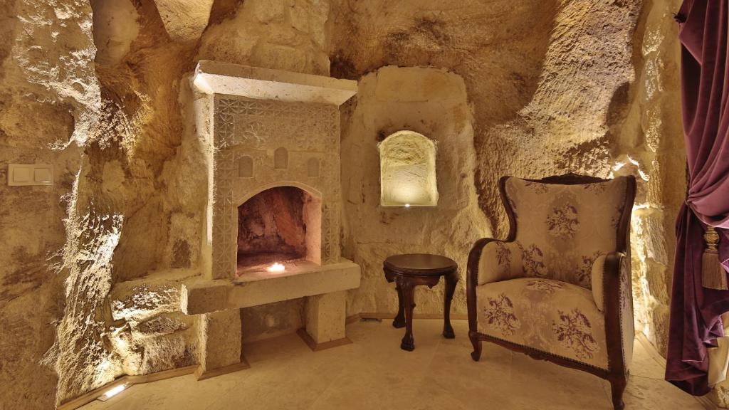 Posezení v ubytování Golden Cave Suites
