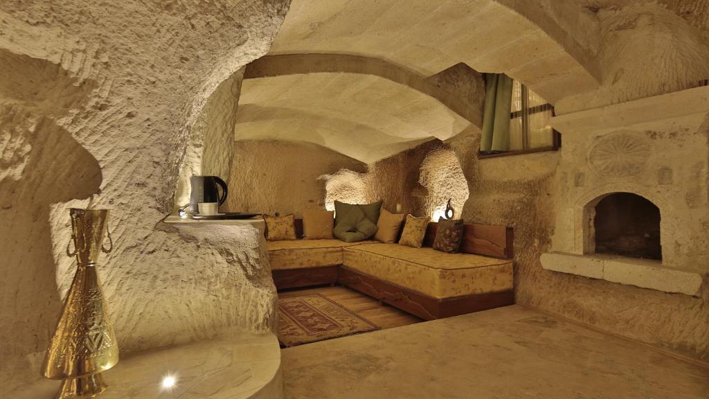 Posezení v ubytování Golden Cave Suites