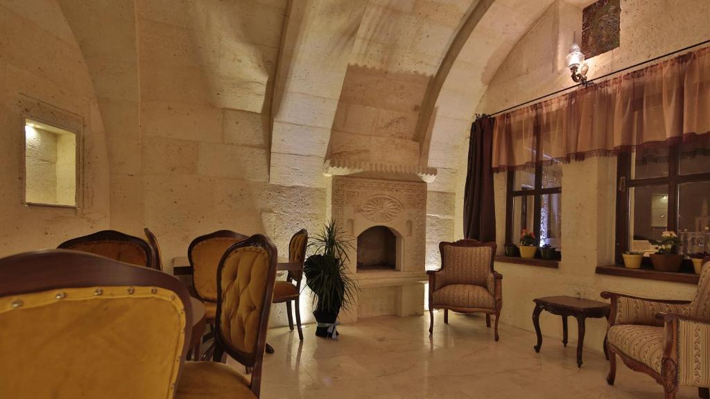 Posezení v ubytování Golden Cave Suites