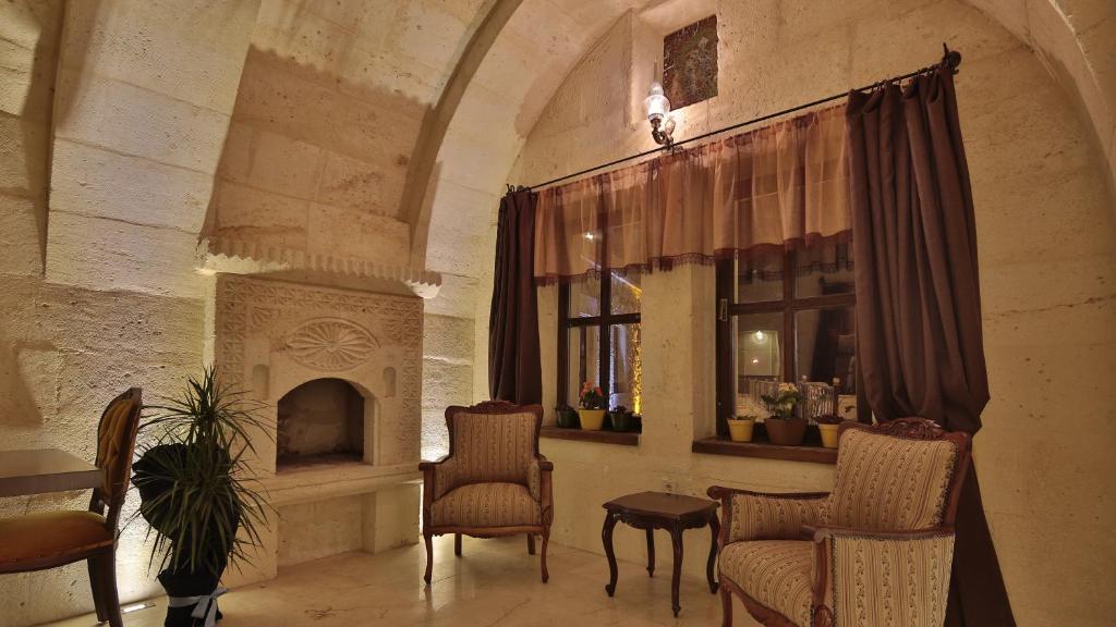 Posezení v ubytování Golden Cave Suites