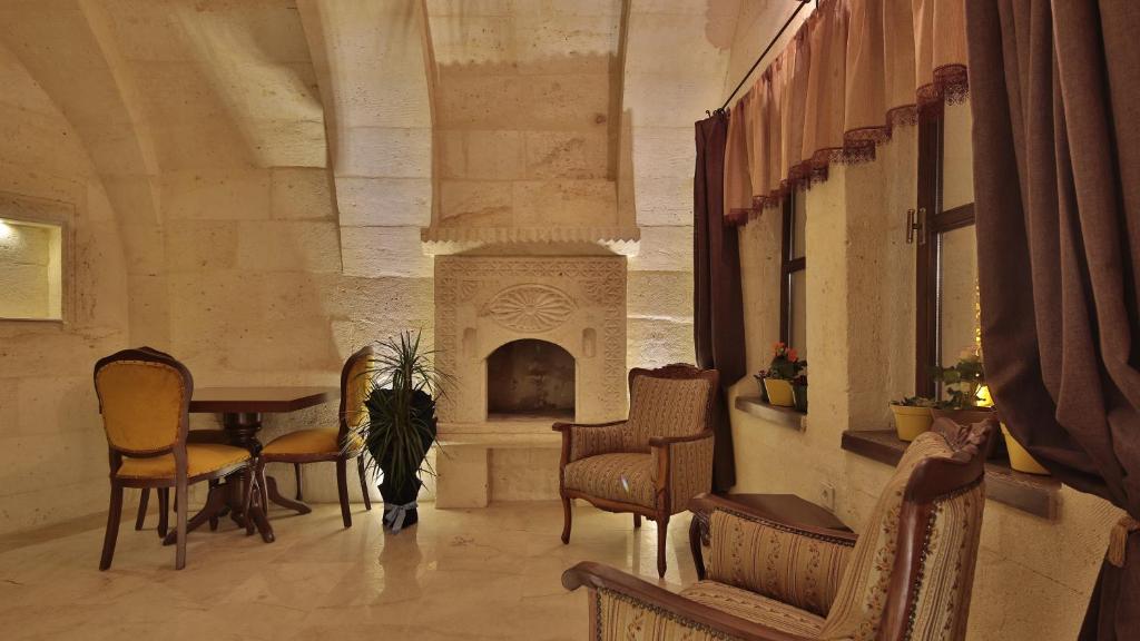 Posezení v ubytování Golden Cave Suites