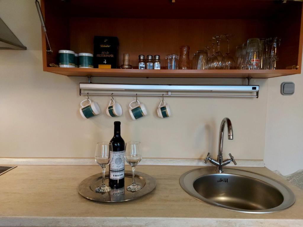 Kuchyňa alebo kuchynka v ubytovaní A Mecsek Gyöngye Apartmanhaz