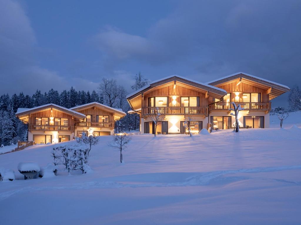 Chalets Weitblick Mariasteinerhof v zimě