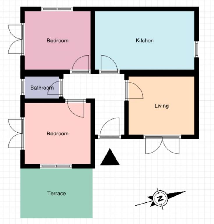 The floor plan of Villa Kiki