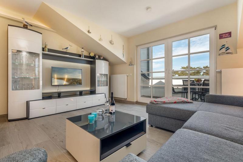 Kuchyň nebo kuchyňský kout v ubytování Aparthotel Ostsee Wohnung Nr. 17