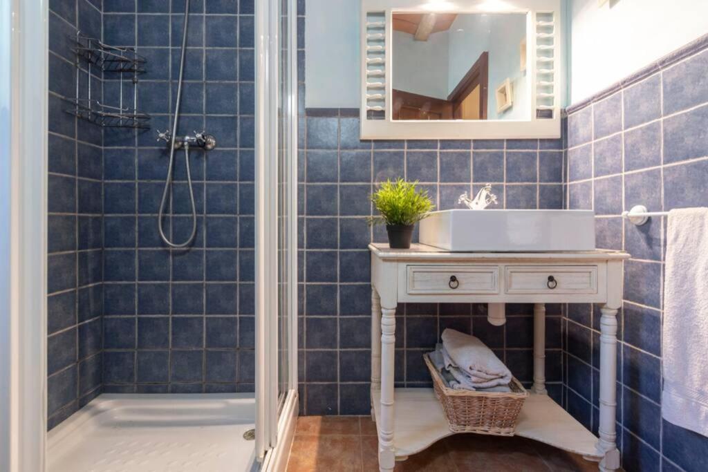 A bathroom at Lo Guaret.