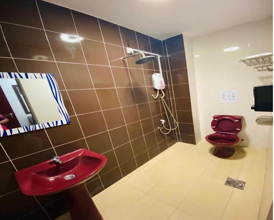 Koupelna v ubytování Ct Hotel