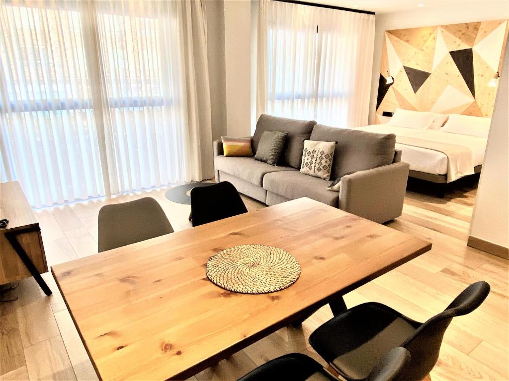 Posezení v ubytování Apartahotel Dos Ríos Ainsa