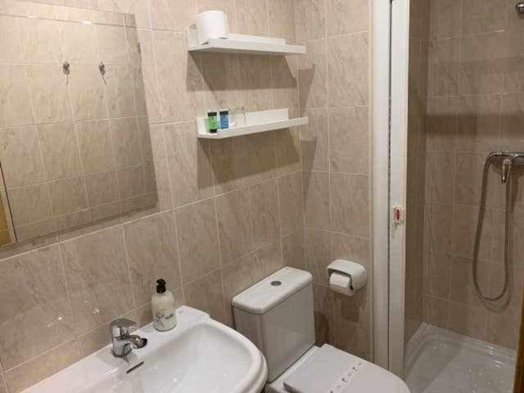 Koupelna v ubytování Cumbres de los Picos Apartamento Urriellu