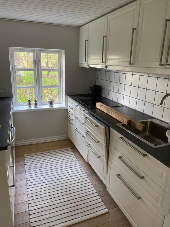 Kuchyň nebo kuchyňský kout v ubytování SoegaardensBB