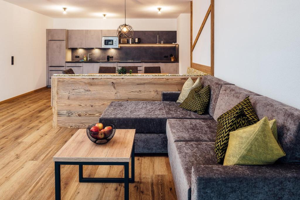 Kuchyň nebo kuchyňský kout v ubytování Alpenheimat Laurschhof