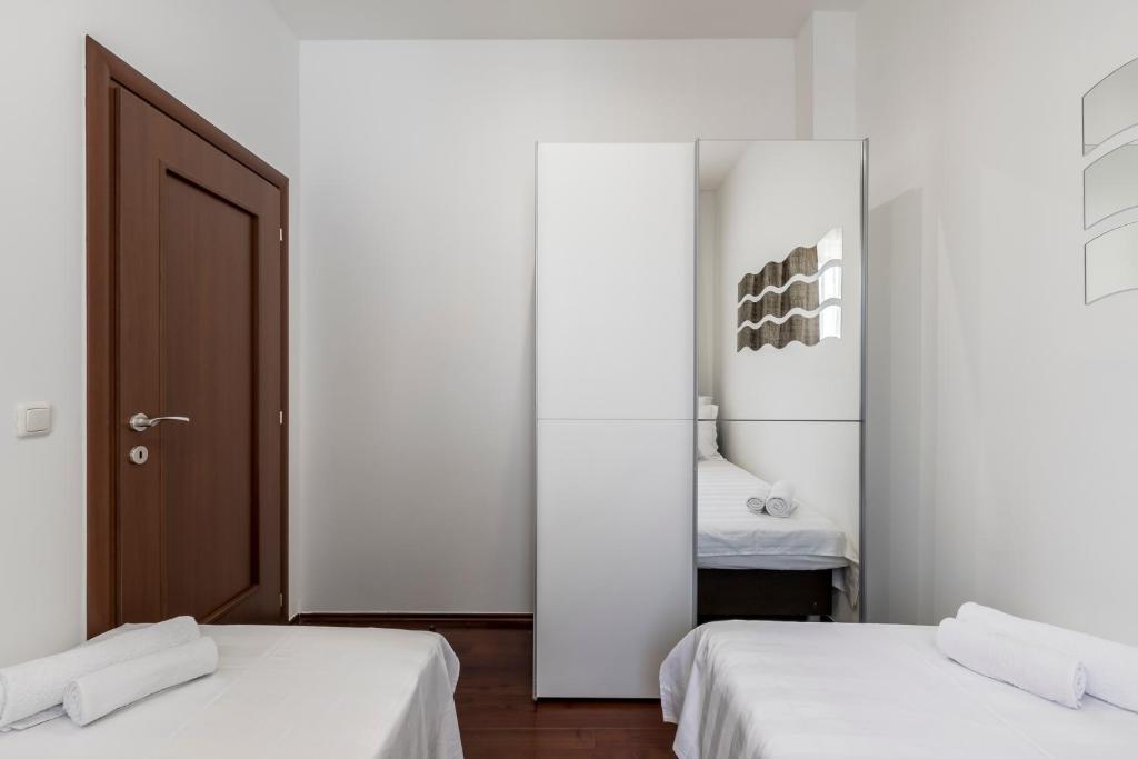 Posteľ alebo postele v izbe v ubytovaní Villa Meri very central and beautiful apartment
