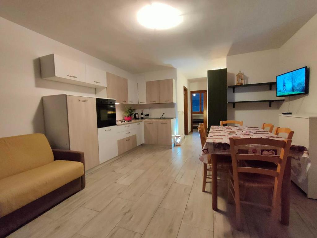 Kuchyň nebo kuchyňský kout v ubytování Residence Abete