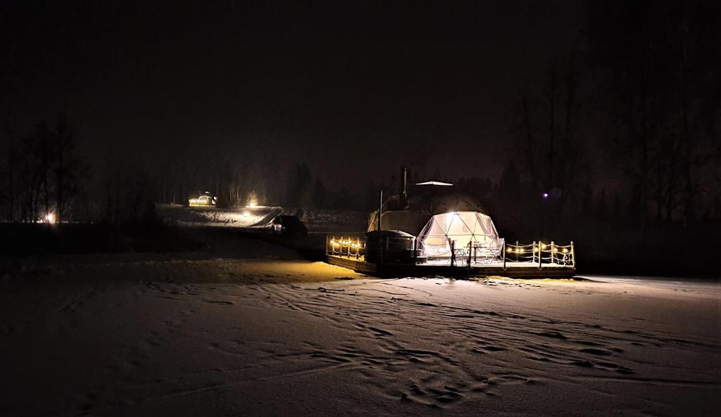Glamping DiDille v zimě